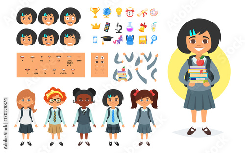 school girl character generator