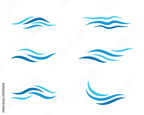 Fototapeta Water Wave Logo Template