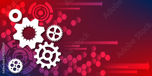 Mécanisme Technologie Bleu Rouge