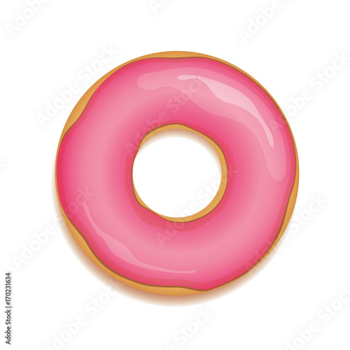donut mit rosa glasur
