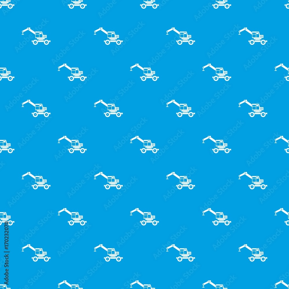Crane truck pattern seamless blue Crane truck pattern seamless blue