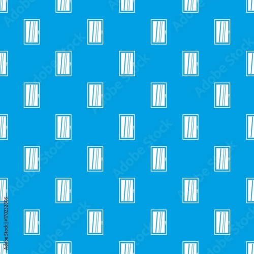 Closed white window pattern seamless blue