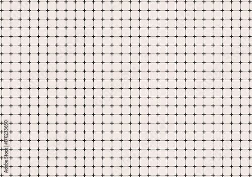 Geometric cross or plus with lines grid pattern background and textured, Abstract vector