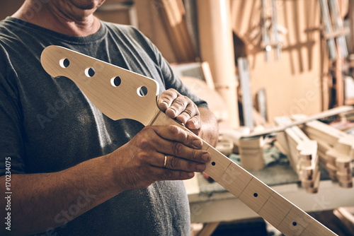 Manufacture of guitars of the Ukrainian brand Woodstock. photo