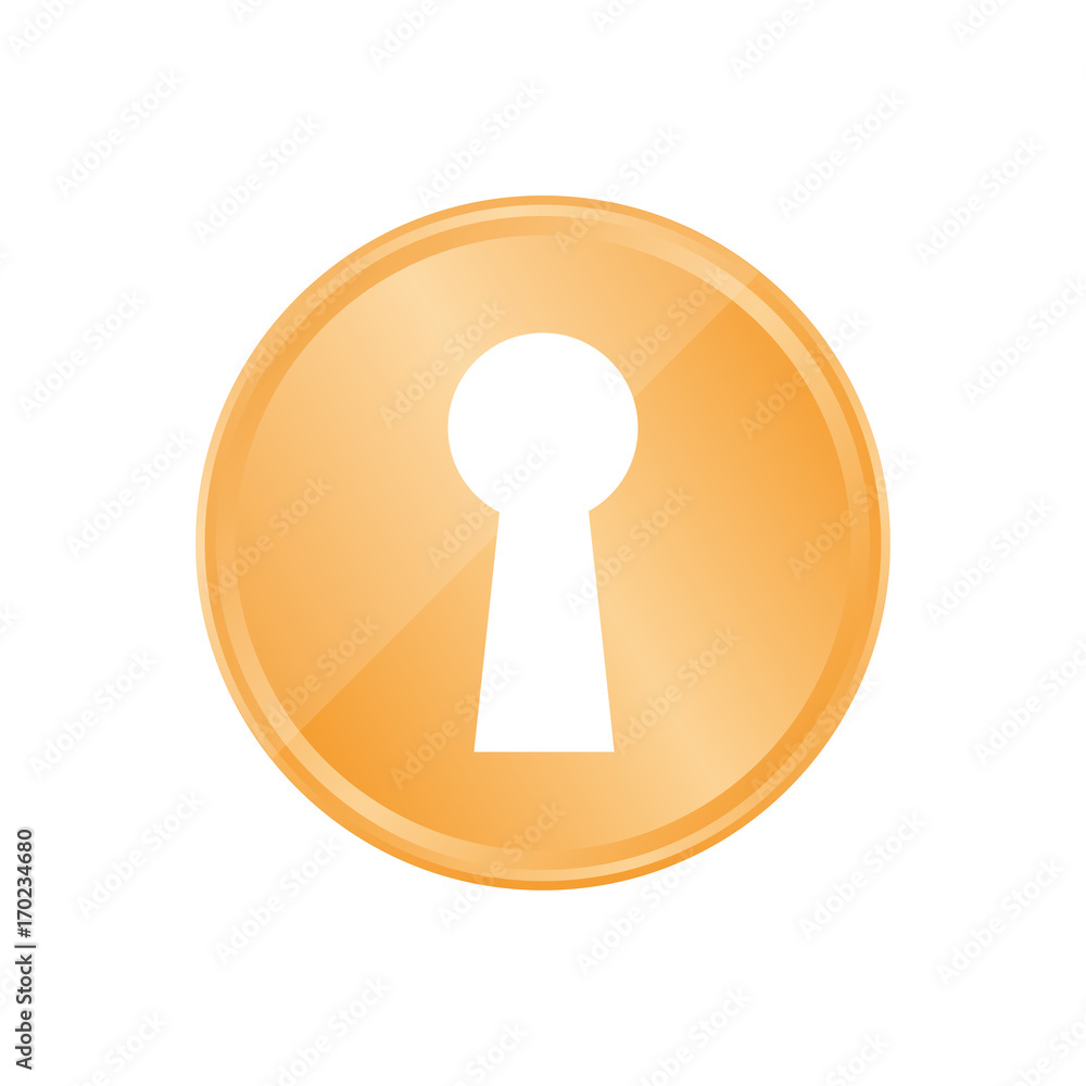 Bronze Münze - Schlüsselloch