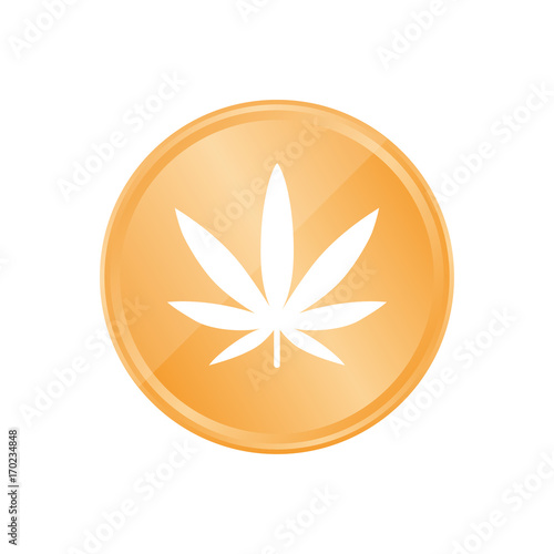 Bronze Münze - Marihuana