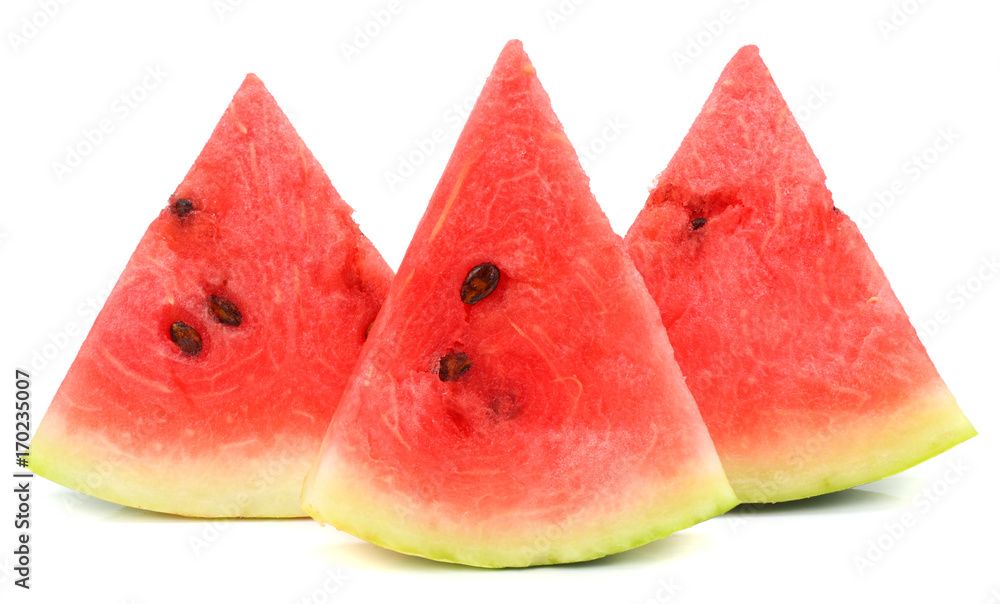 Sliced ripe watermelon isolated on white background Sliced ripe watermelon isolated on white background