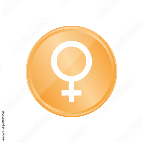 Bronze Münze - Frau-Symbol