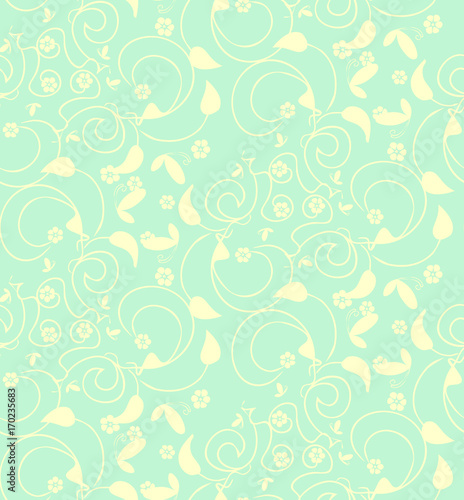  background with mint color, pattern abstract floral