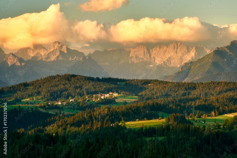 View of Tatra Mountains in summer, Poland
