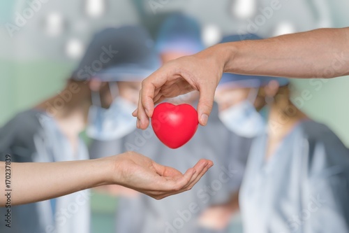 Fotótapéta Heart transplant and organ donation concept