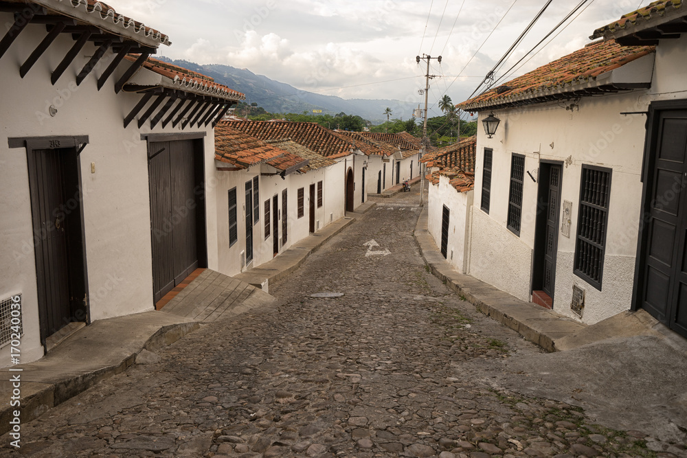 Giron Santander, Colombia steep street