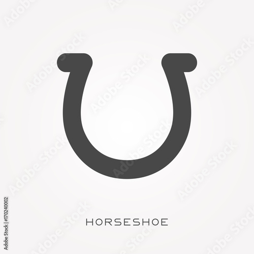 Silhouette icon horseshoe