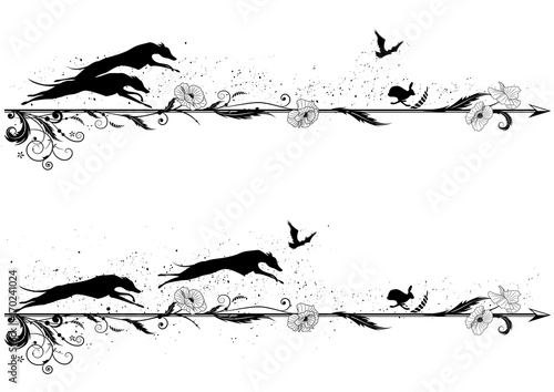 set of dividers with dogs