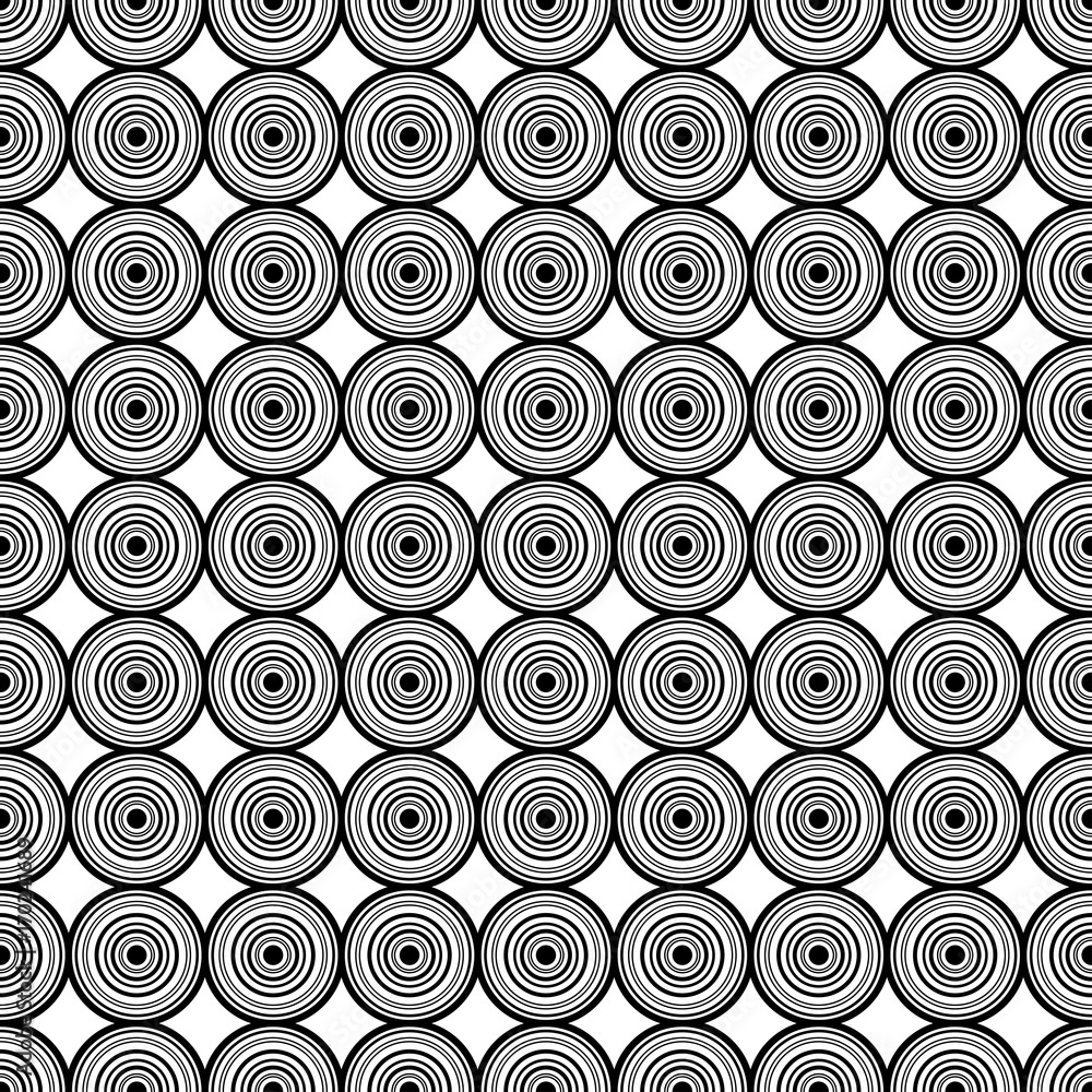 Black Circle Mirage Seamless on White Background. Vector Illustration Black Circle Mirage Seamless on White Background. Vector Illustration