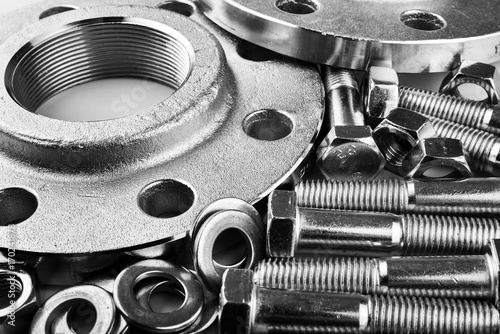 Flange screws and nuts