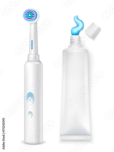 Electric Toothbrush And Toothpaste Tube Set