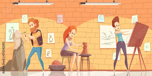 Art Professions Background