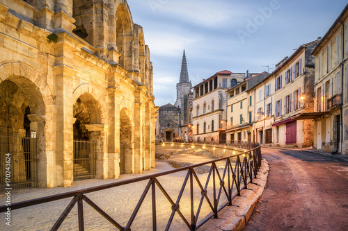 Canvas Print Arles Amphitheatre and Oldt Town, France