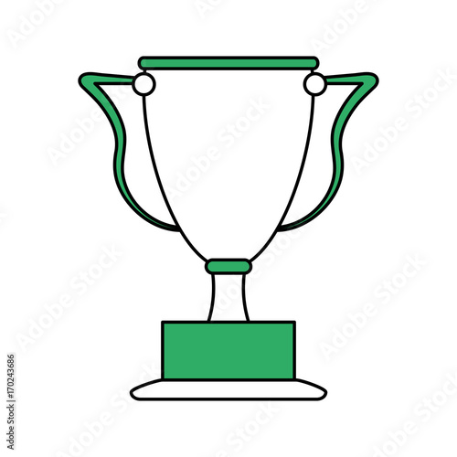 Trophy icon of winner competition success and sport theme Isolated design Vector illustration