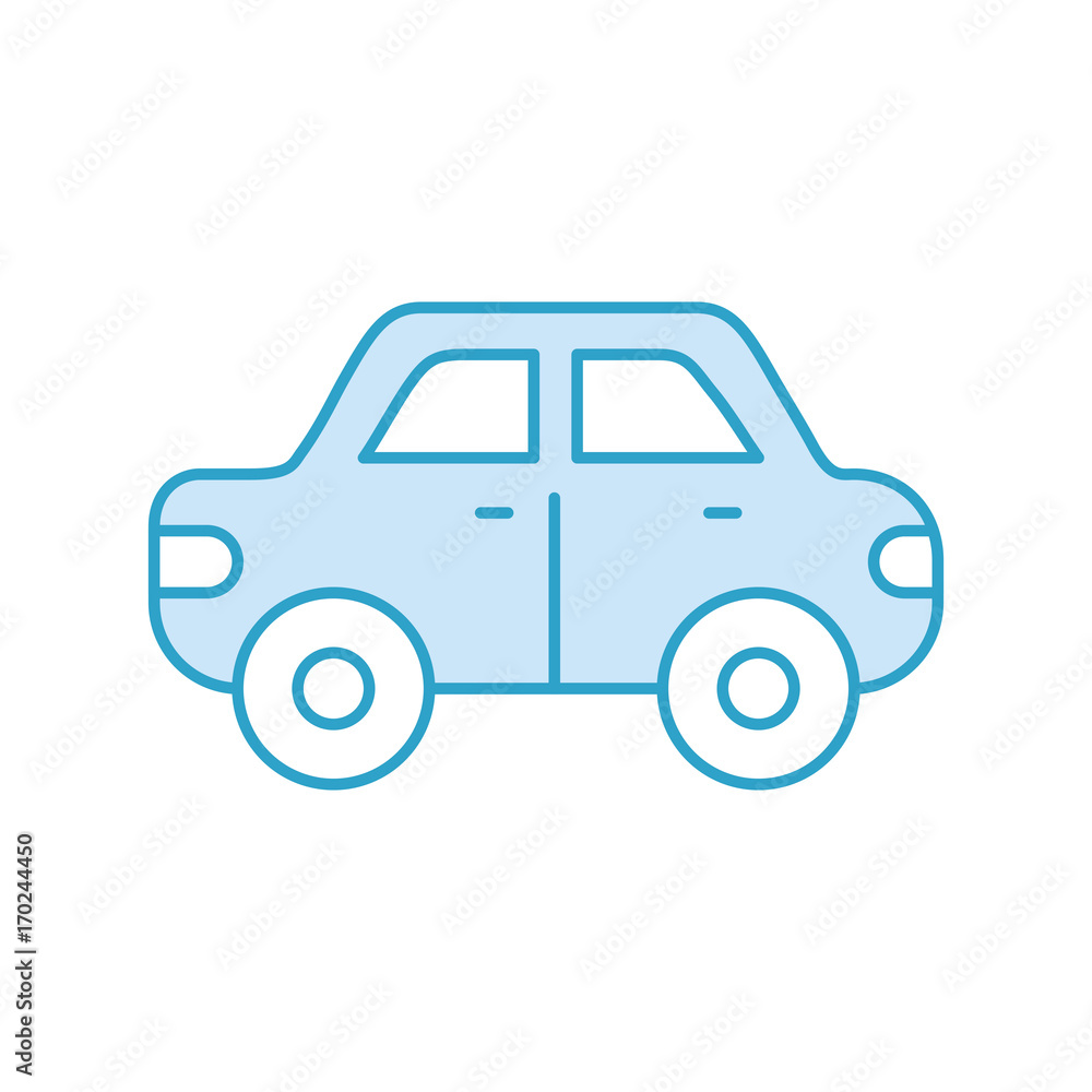 car side view automobile motor vehicle vector illustration