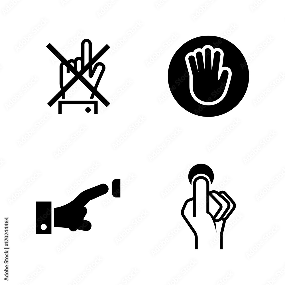 Fototapeta premium Buttons. Simple Related Vector Icons Set for Video, Mobile Apps, Web Sites, Print Projects and Your Design. Black Flat Illustration on White Background.
