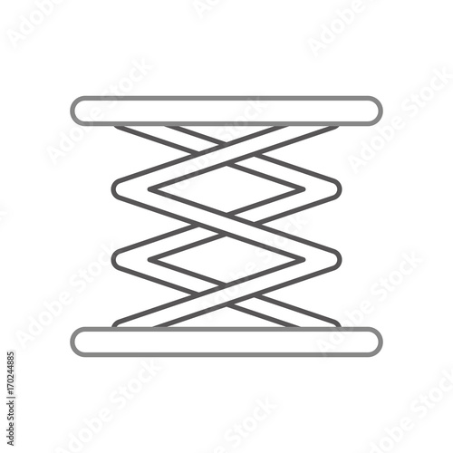 self propelled lift hydraulic machine image vector illustration