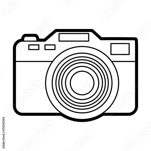 Camera of device gadget and technology theme Isolated design Vector illustration