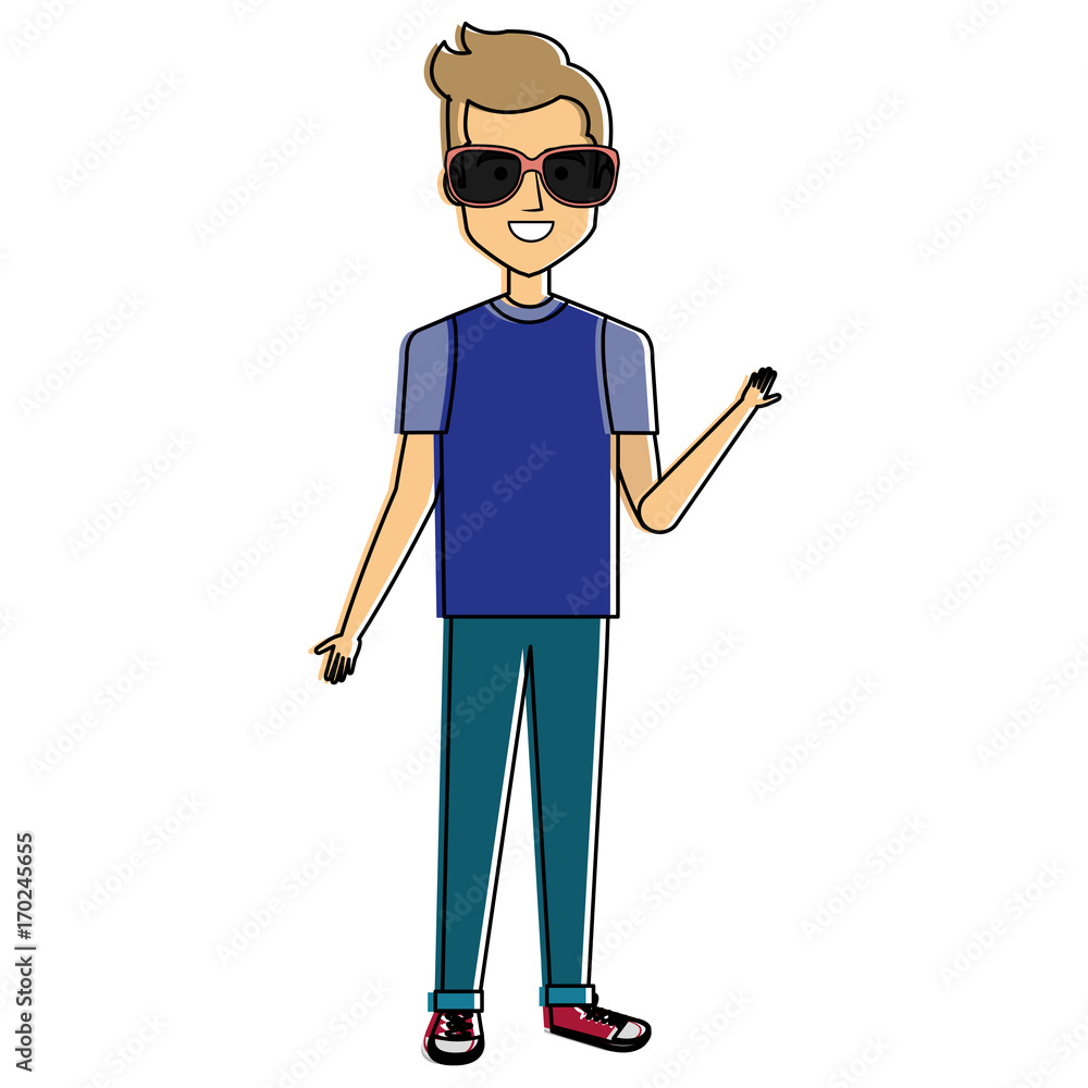 young man avatar with sunglasses character vector illustration design young man avatar with sunglasses character vector illustration design