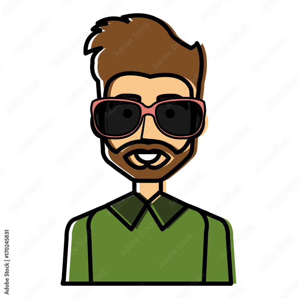 young man avatar with sunglasses character vector illustration design young man avatar with sunglasses character vector illustration design