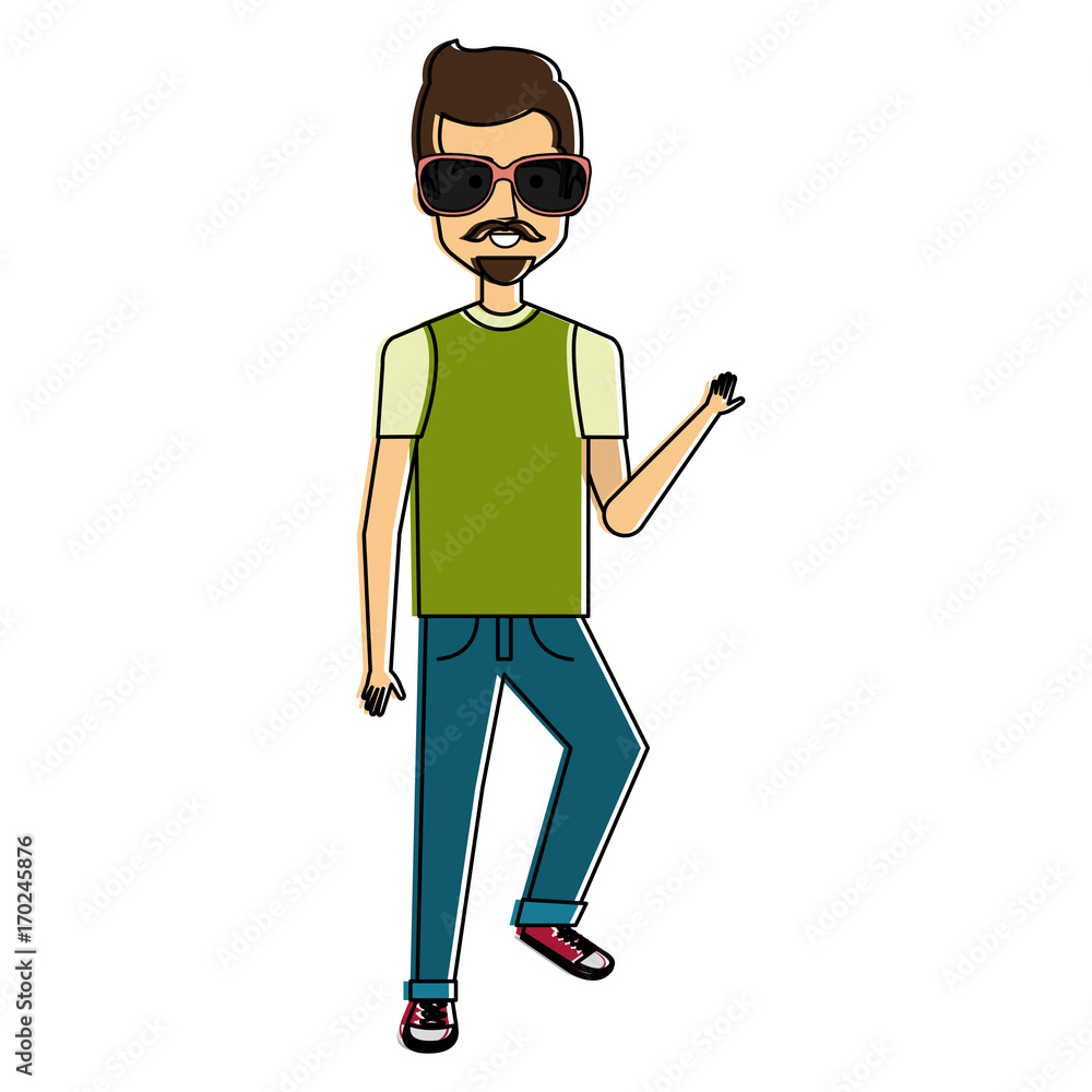young man avatar with sunglasses character vector illustration design young man avatar with sunglasses character vector illustration design