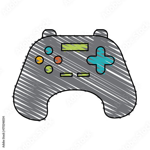 Gamepad of control videogame and technology theme Isolated design Vector illustration