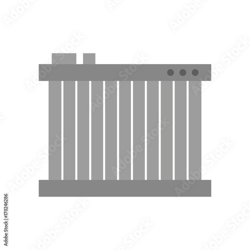 radiator for cooling the car motor liquids vector illustration