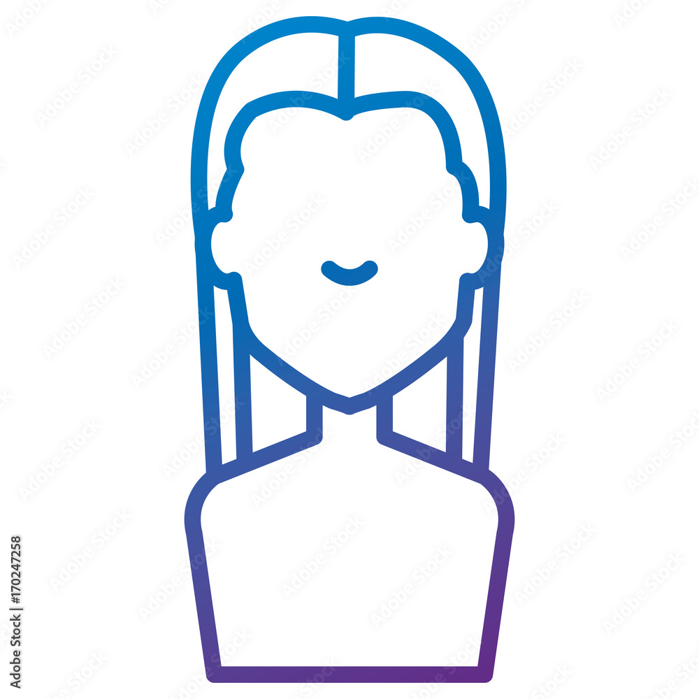 Obraz premium beautiful woman shirtless avatar character vector illustration design