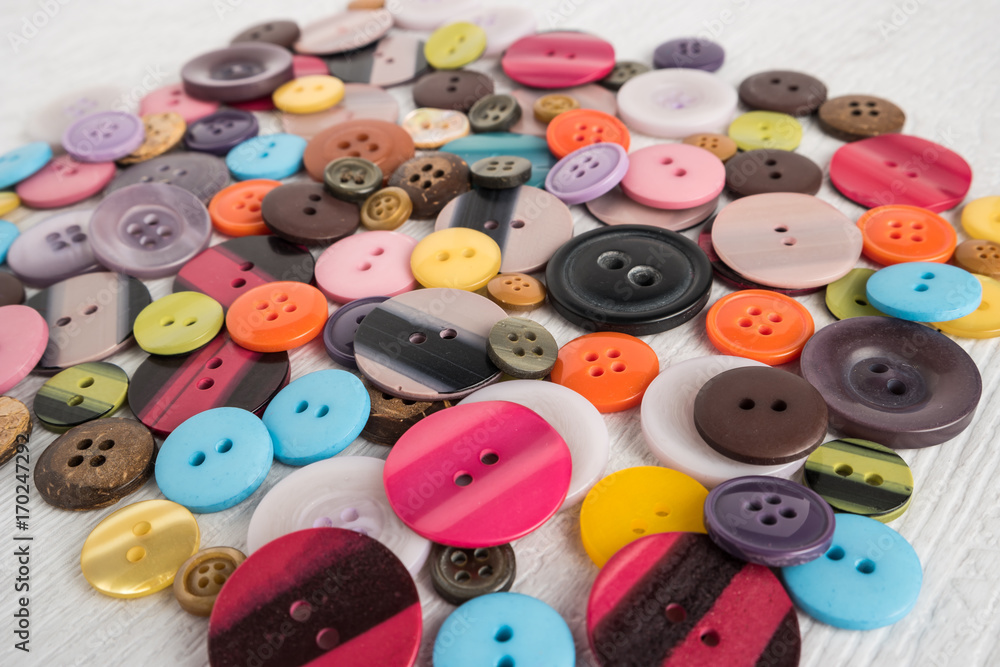 Set of different colored buttons Set of different colored buttons