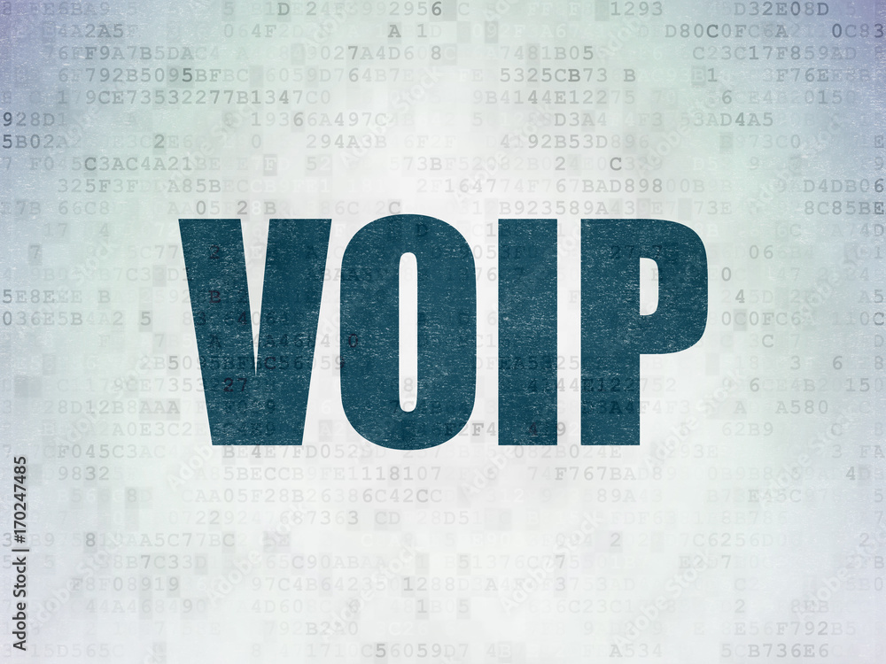 Web design concept: VOIP on Digital Data Paper background Web design concept: VOIP on Digital Data Paper background