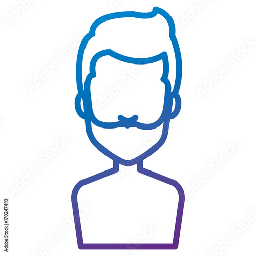 young man shirtless avatar character vector illustration design