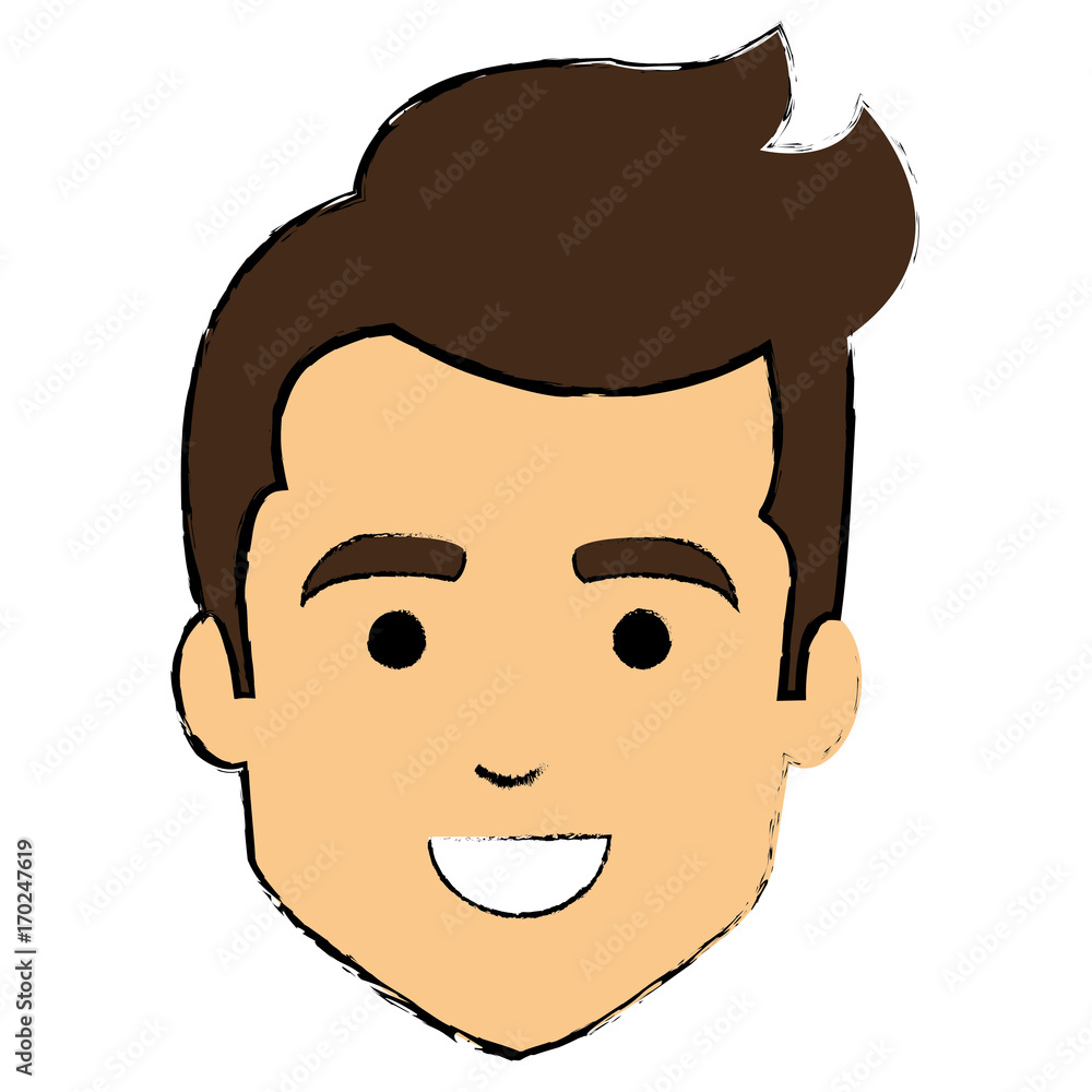 young man head avatar character vector illustration design young man head avatar character vector illustration design