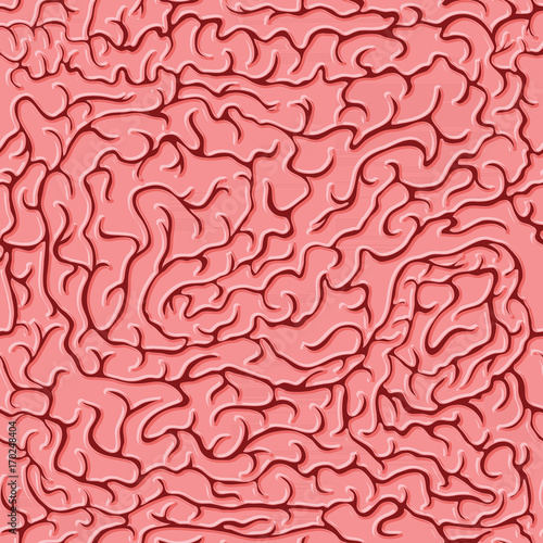 Seamless pattern with brains. Vector illustration
