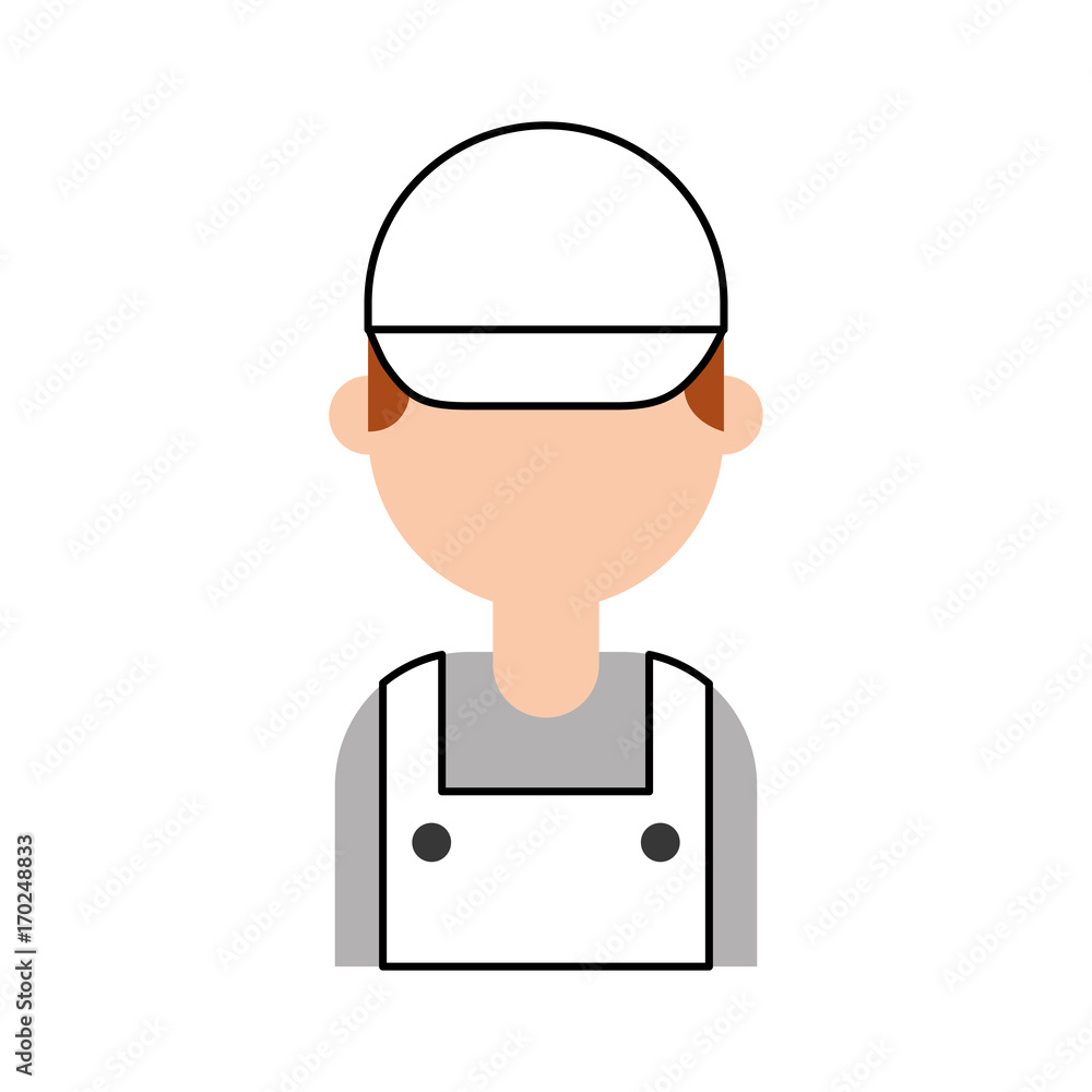 repairman engineer assistance worker icon vector illustration