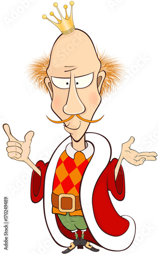 Illustration of a King. Cartoon Character