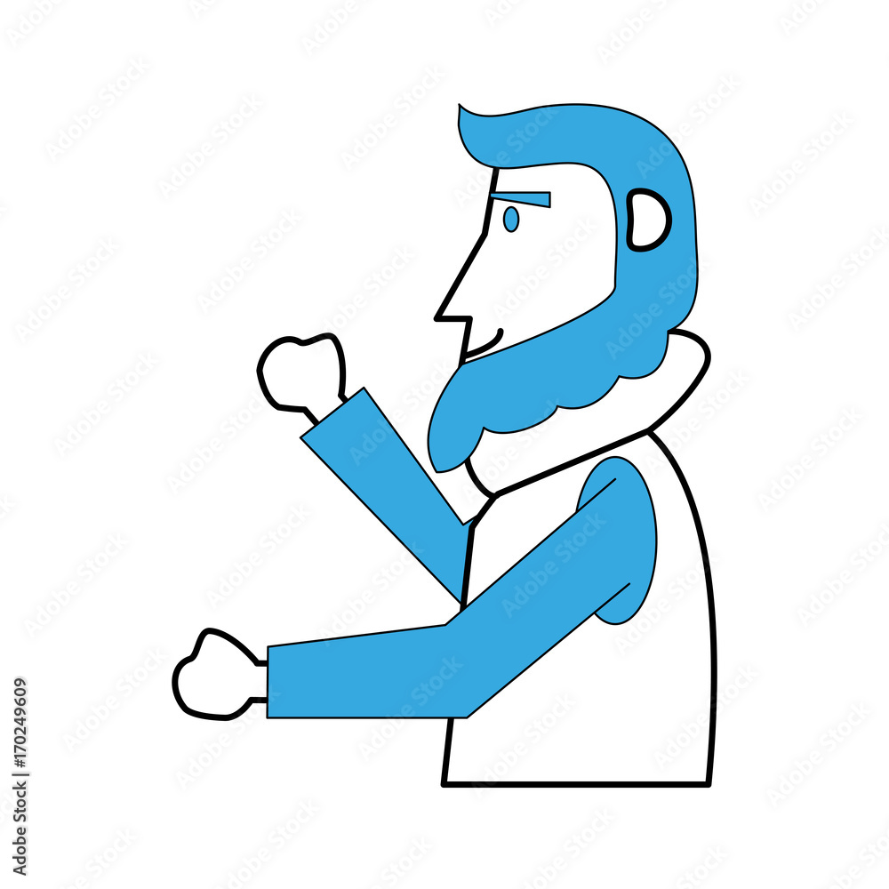 Man of Male avatar person people and human theme Isolated design Vector illustration
