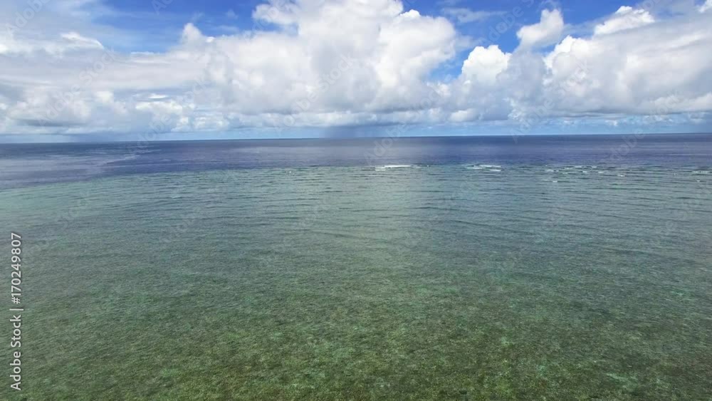 A wide shot of the ocean and horizon. A wide shot of the ocean and horizon.