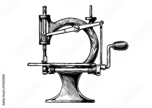 illustration of sewing machine