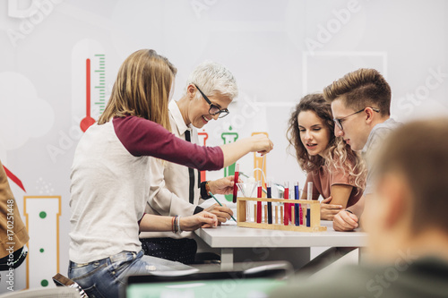 High School Students Having Chemistry Class