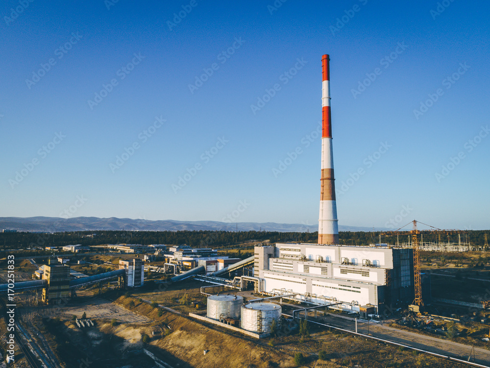 power station aerial view