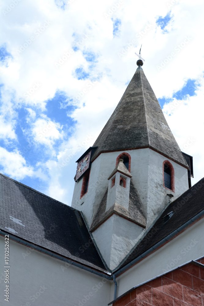Beautiful view of city of Murau with river, houses and church in Tirol, Austria, Europe. Beautiful view of city of Murau with river, houses and church in Tirol, Austria, Europe.