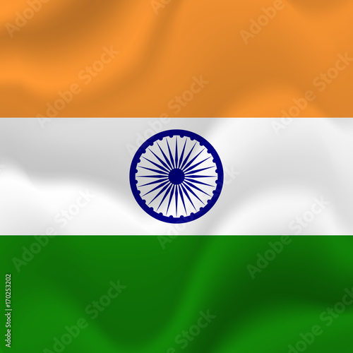 India flag background. Vector illustration.