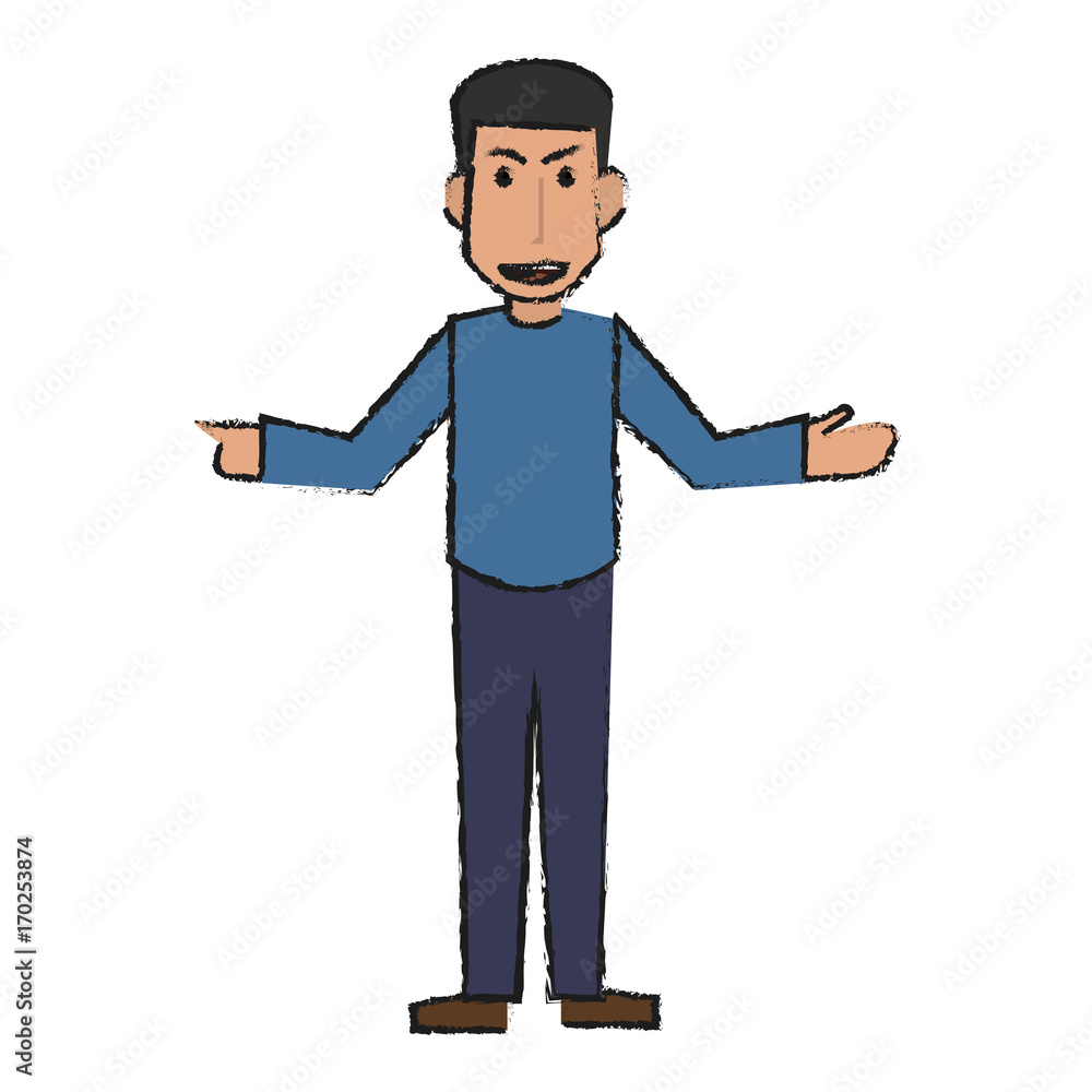 Man cartoon of male avatar person people and human theme Isolated design Vector illustration Man cartoon of male avatar person people and human theme Isolated design Vector illustration