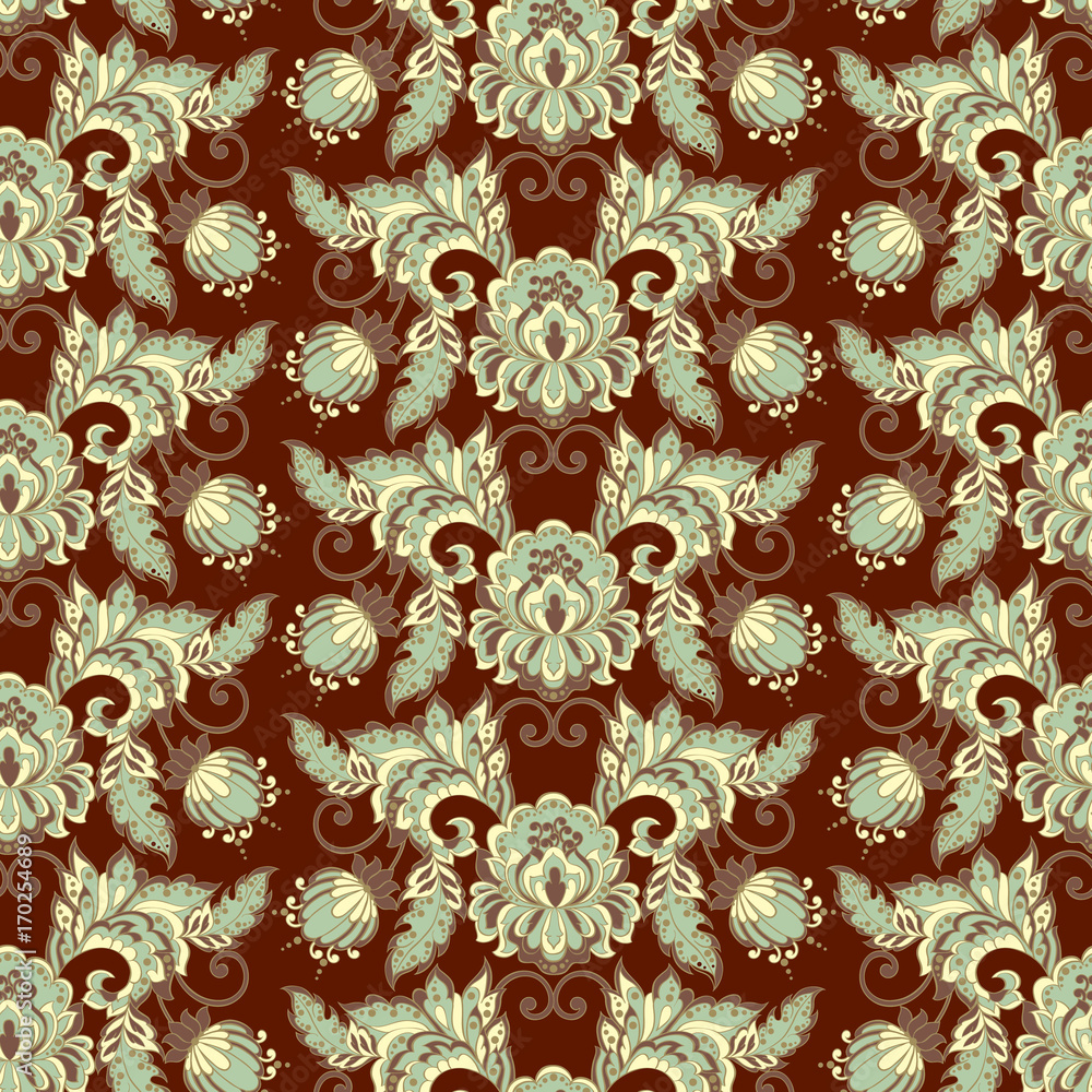 vintage floral seamless patten. Classic Baroque wallpaper. seamless vector background